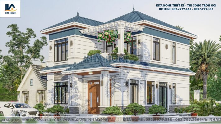 Biệt thự mái Nhật 2 tầng