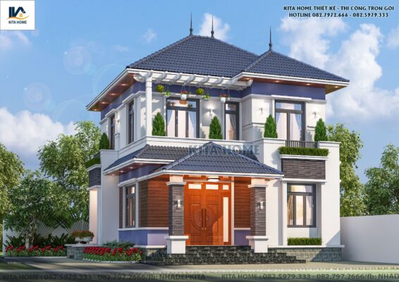 biệt thự 2 tầng mái Nhật