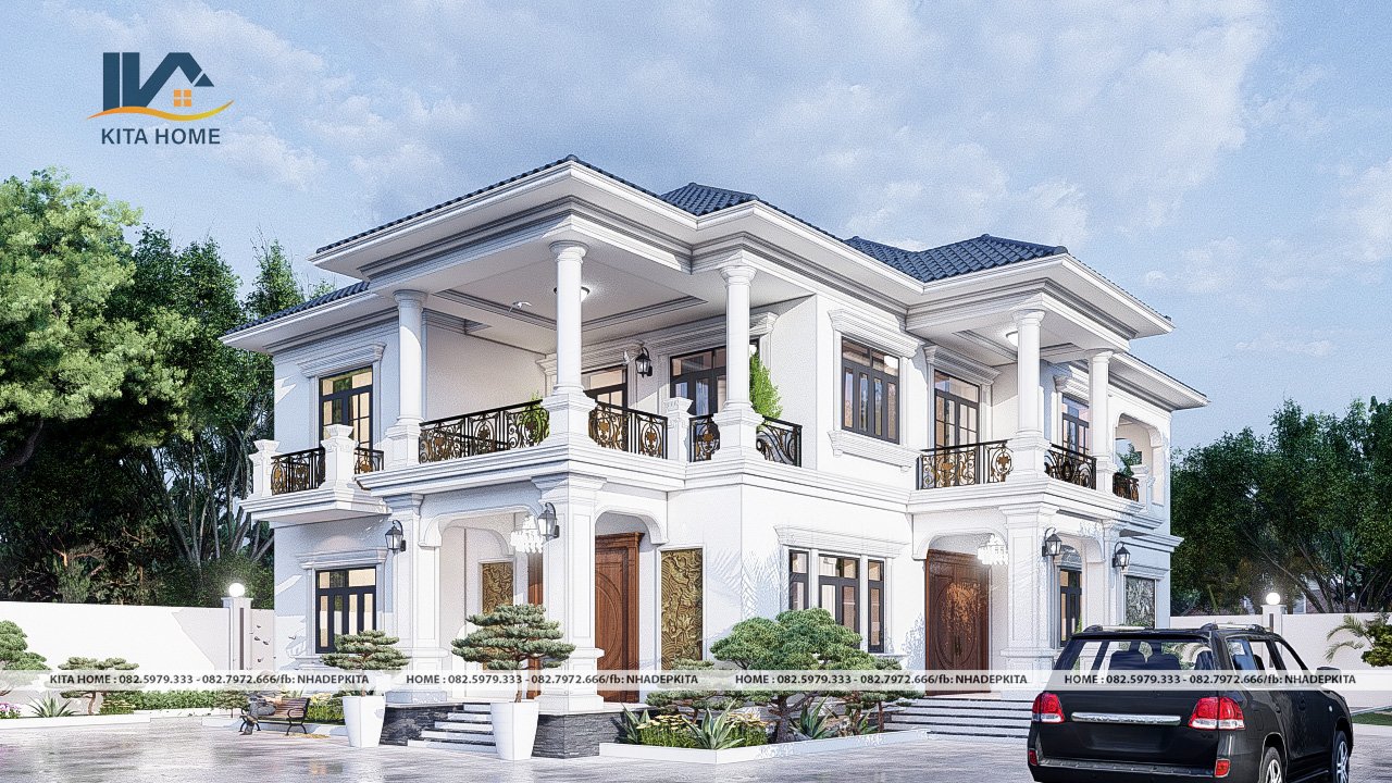 Biệt thự hai tầng mái Nhật