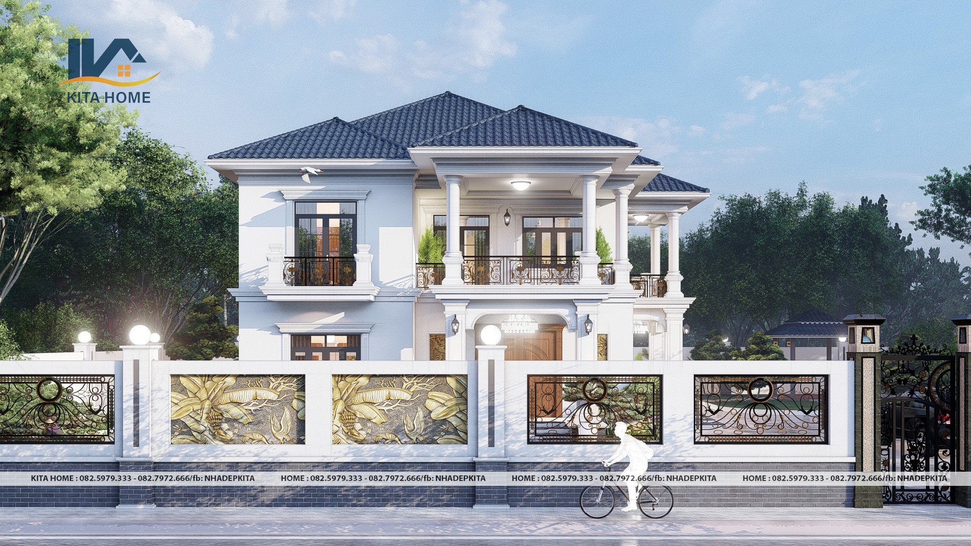 Biệt thự hai tầng mái Nhật 9