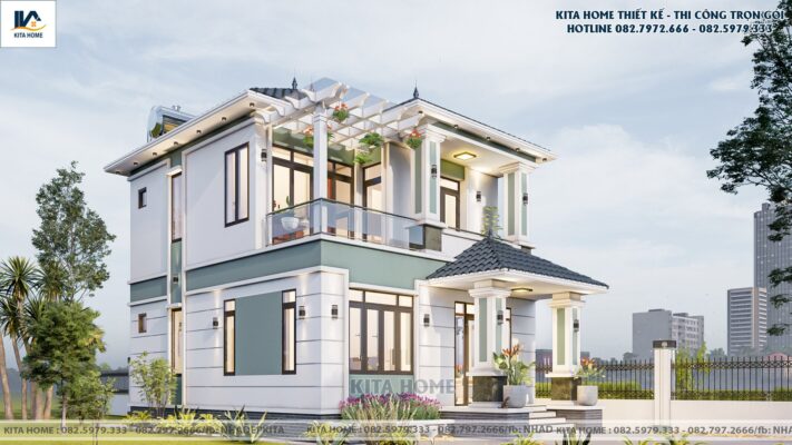 Biệt thự 2 tầng mái Nhật