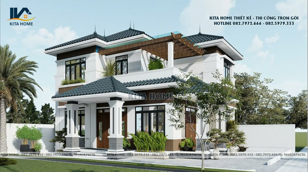 Biệt thự 2 tầng mái Nhật