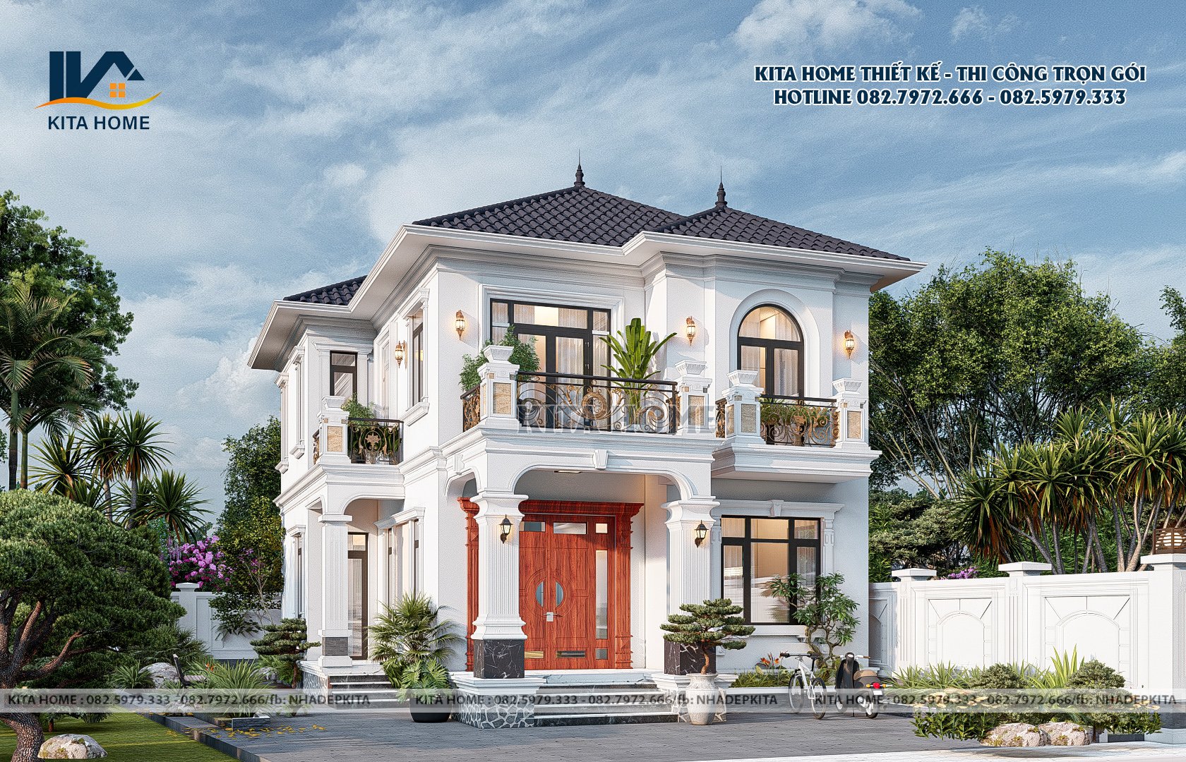 Biệt thự 2 tầng mái Nhật