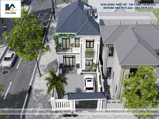 Biệt thự 2 tầng mái Nhật