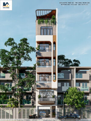 nhà phố 6 tầng 1 tum