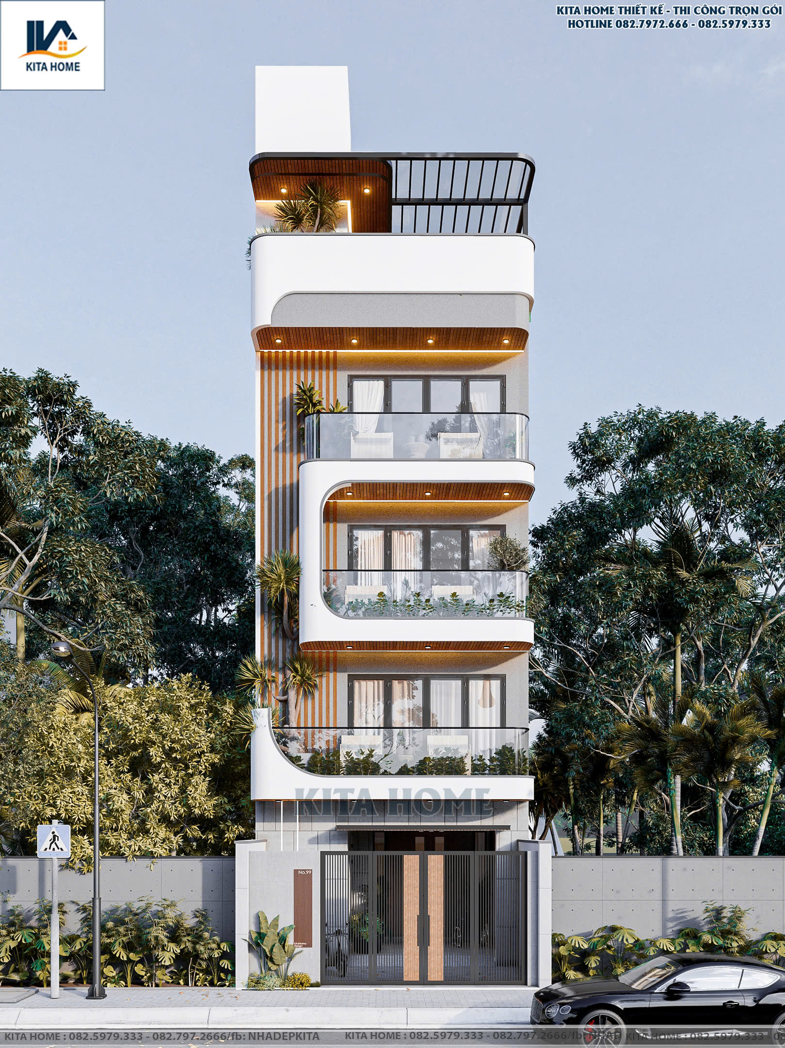 nhà phố 3 tầng 1 tum