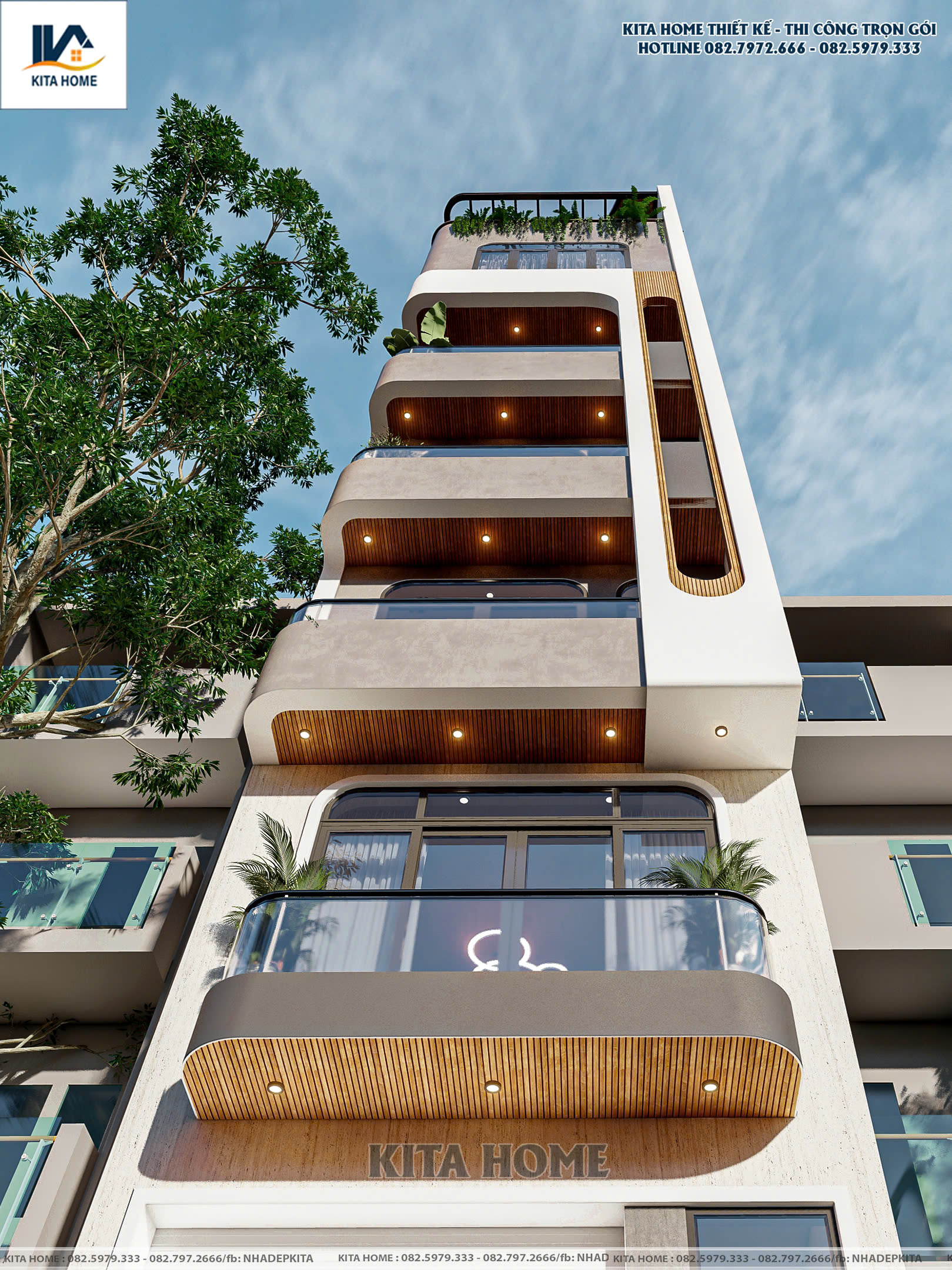 nhà phố 6 tầng 1 tum