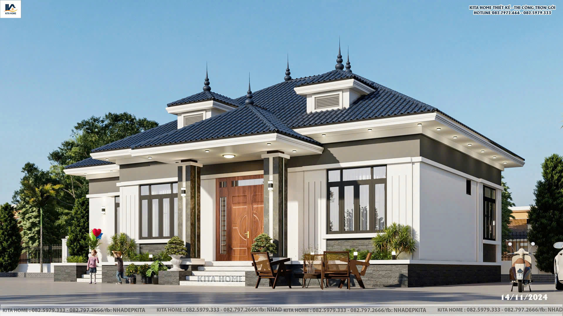 nhà vườn mái Nhật chị Ngân