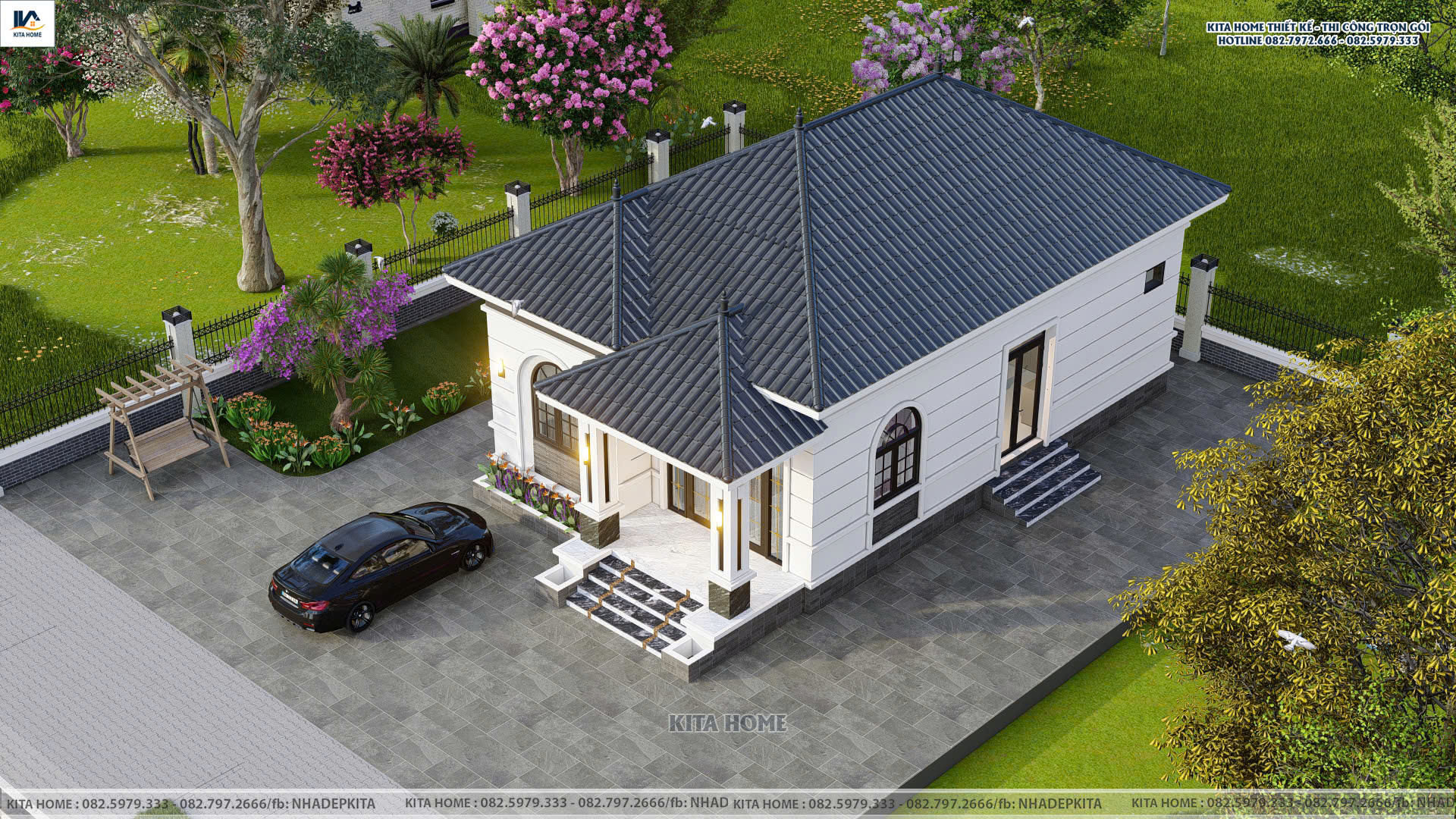 Nhà vườn mái Nhật chị Hợp 