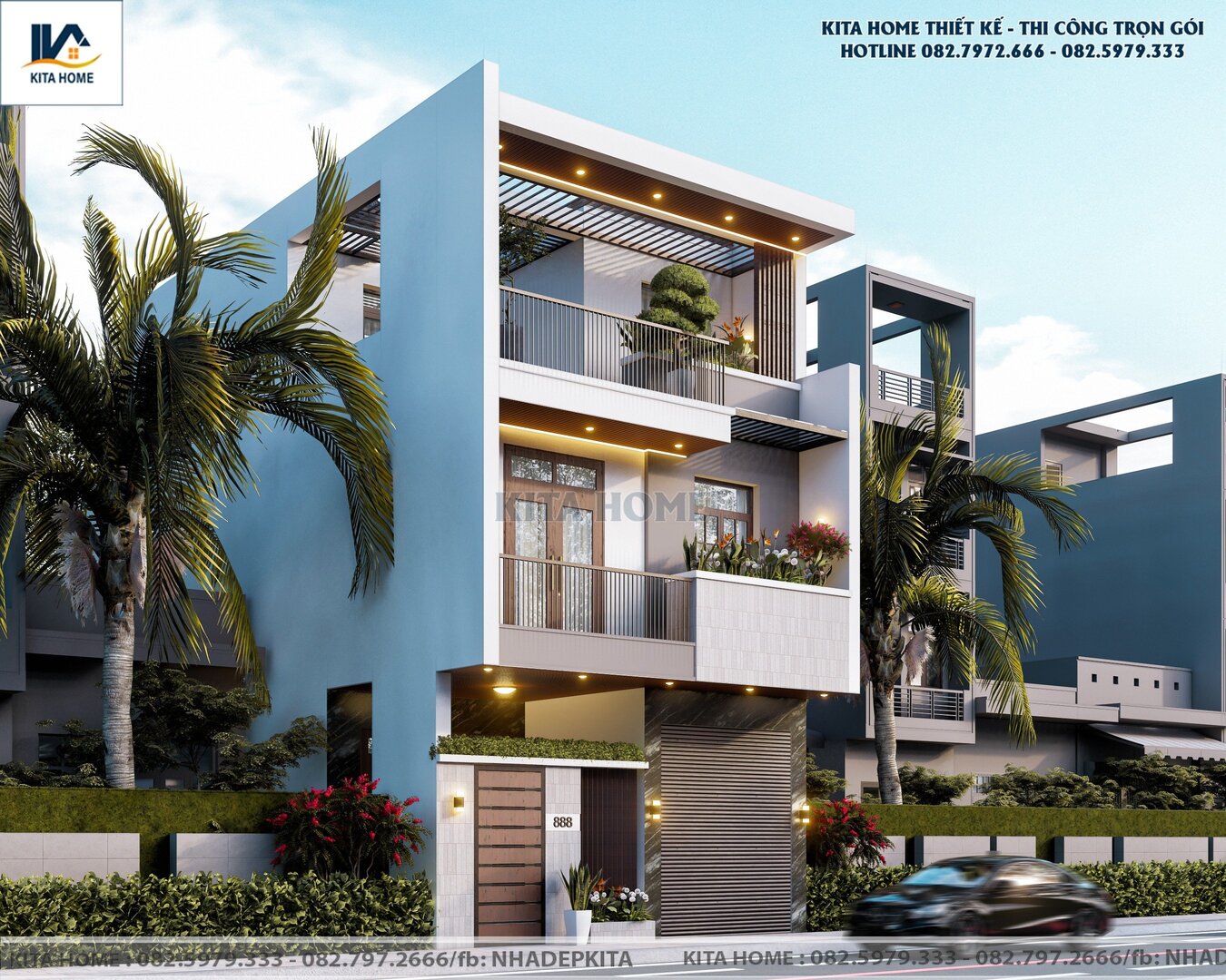 Biệt thự 3 tầng