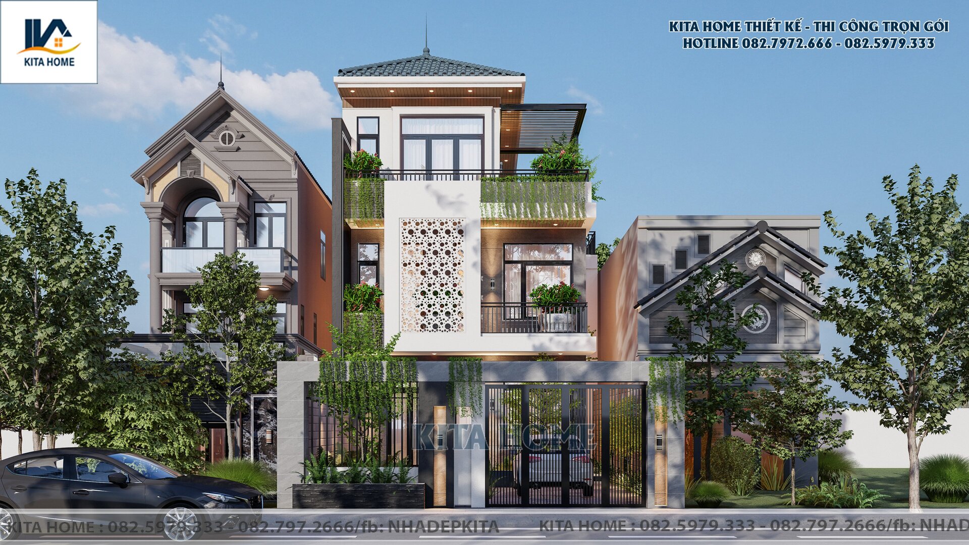 Biệt thự 3 tầng
