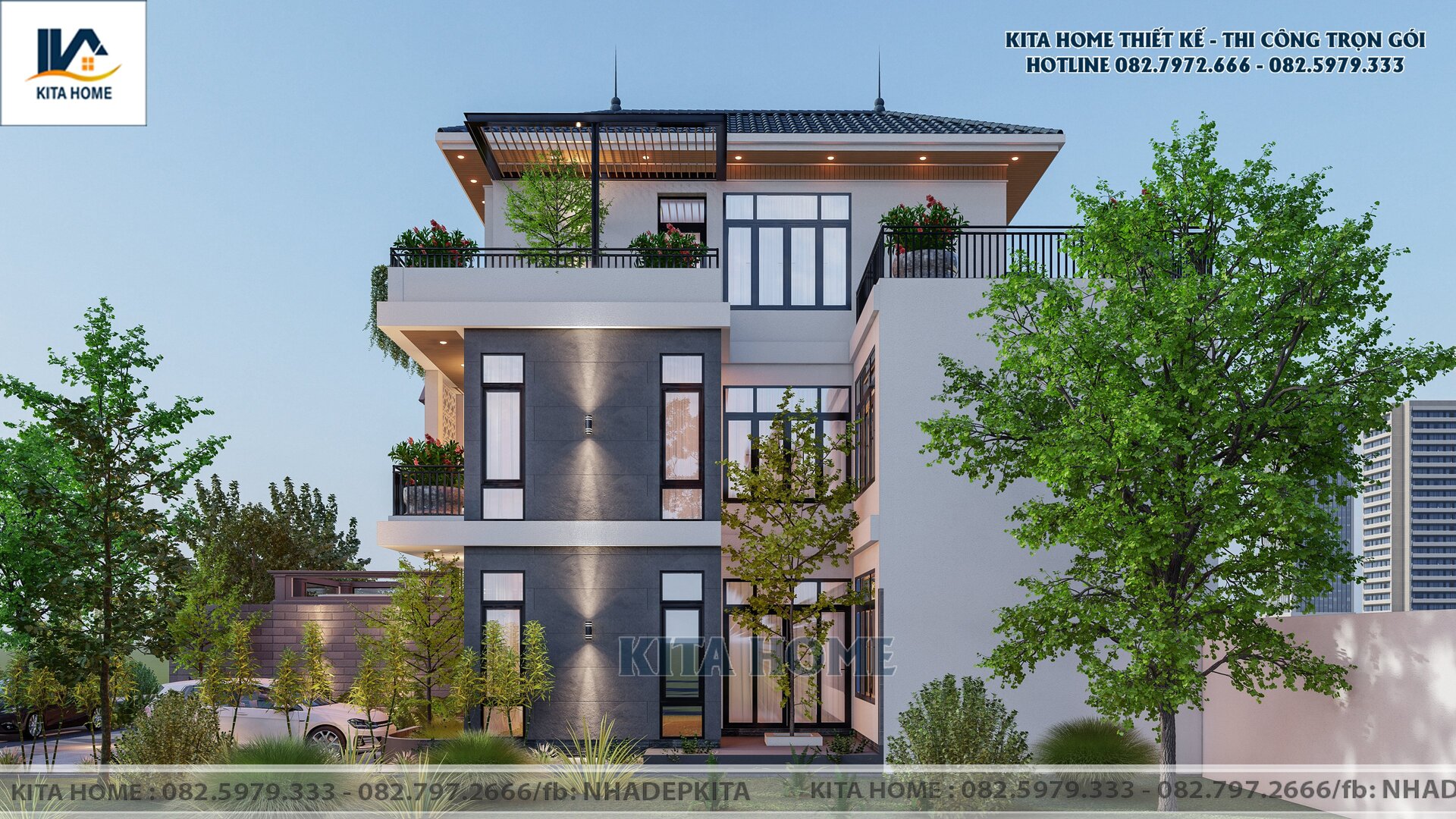 Biệt thự 3 tầng