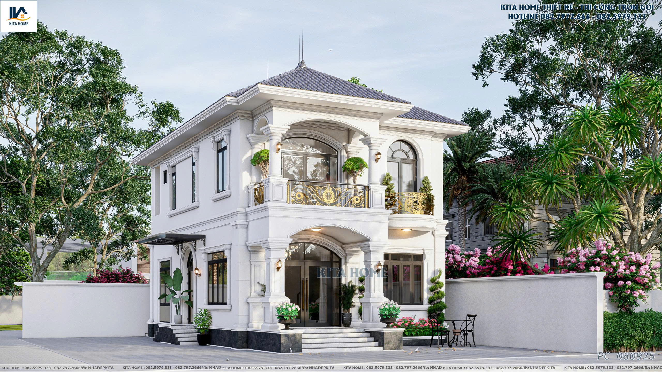 nhà mái Nhật 2 tầng