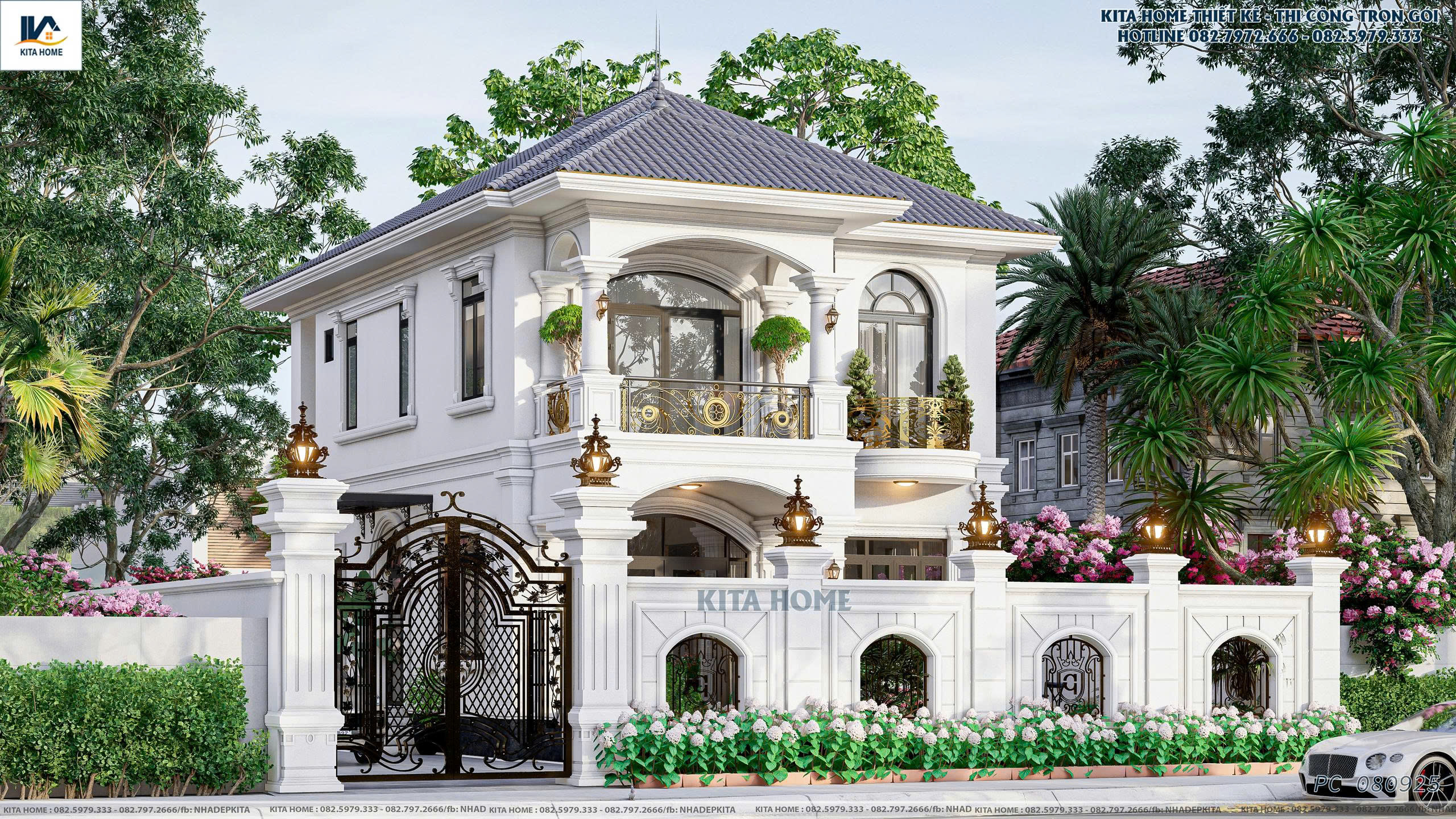 nhà mái Nhật 2 tầng