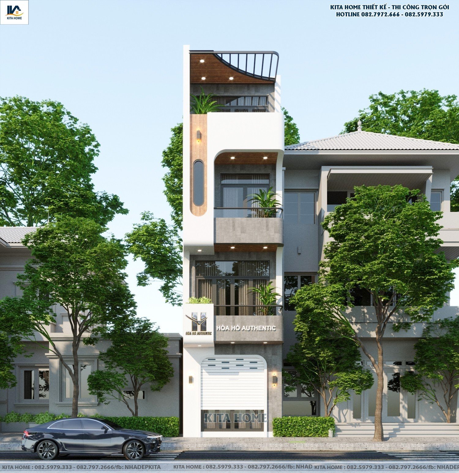 Nhà phố 4 tầng
