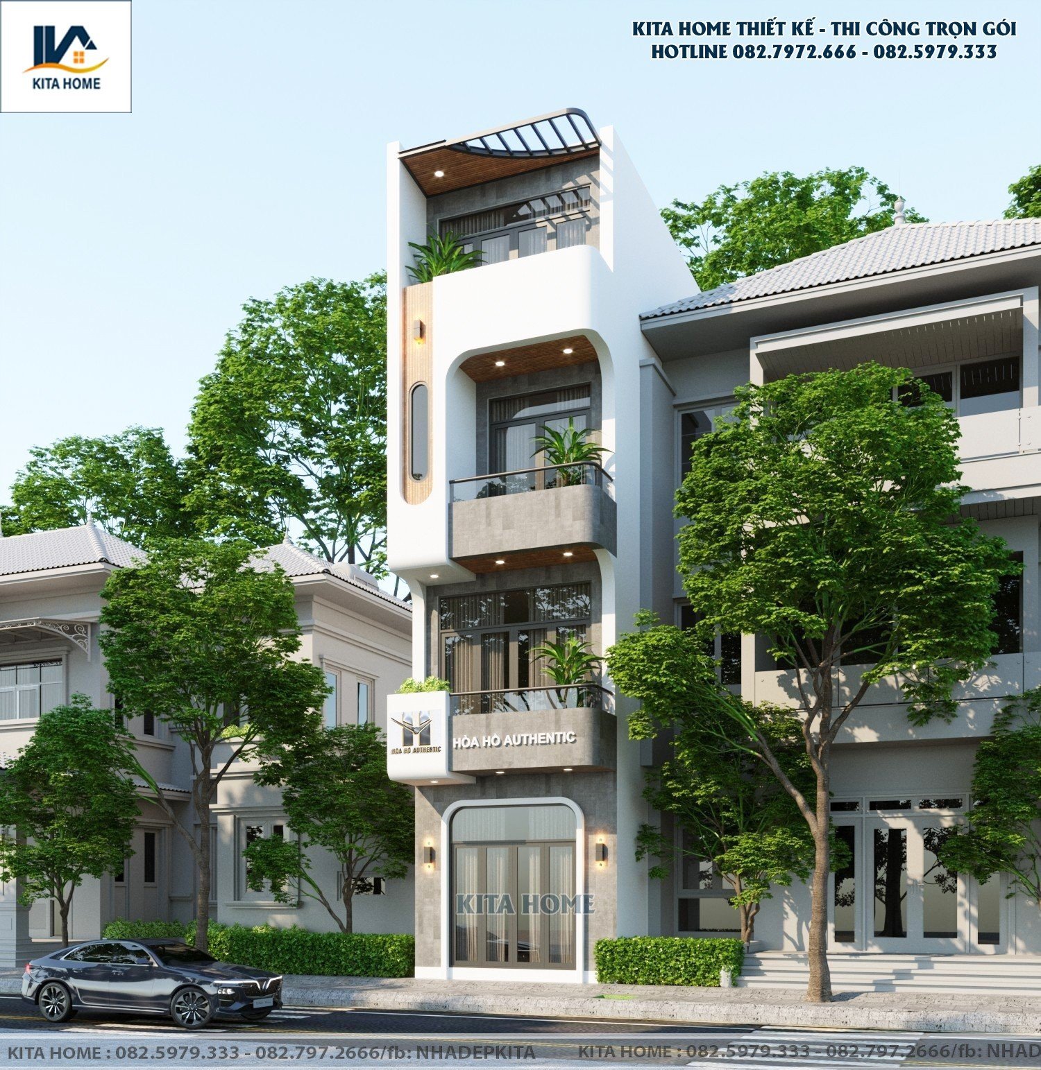 Nhà phố 4 tầng