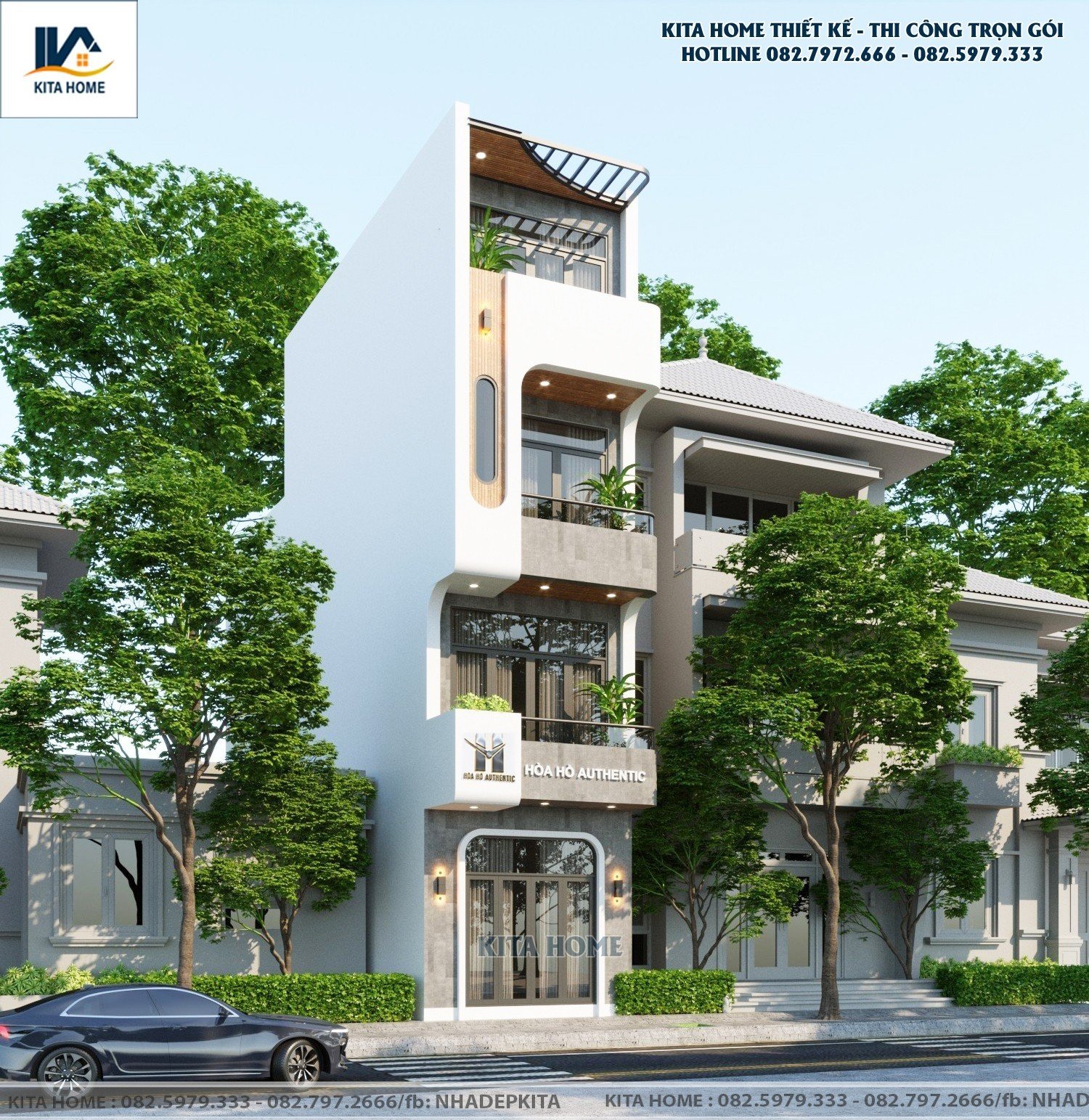Nhà phố 4 tầng