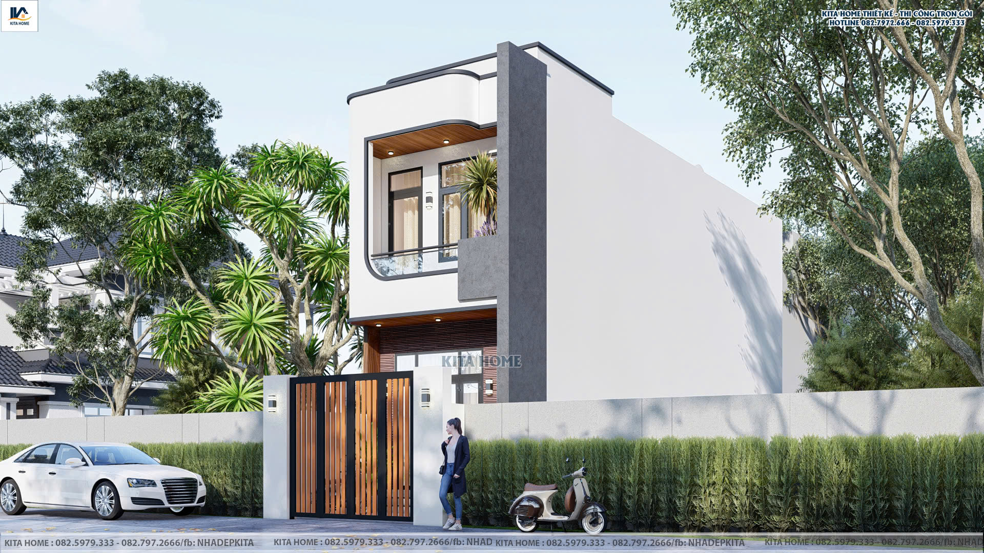 nhà phố 2 tầng