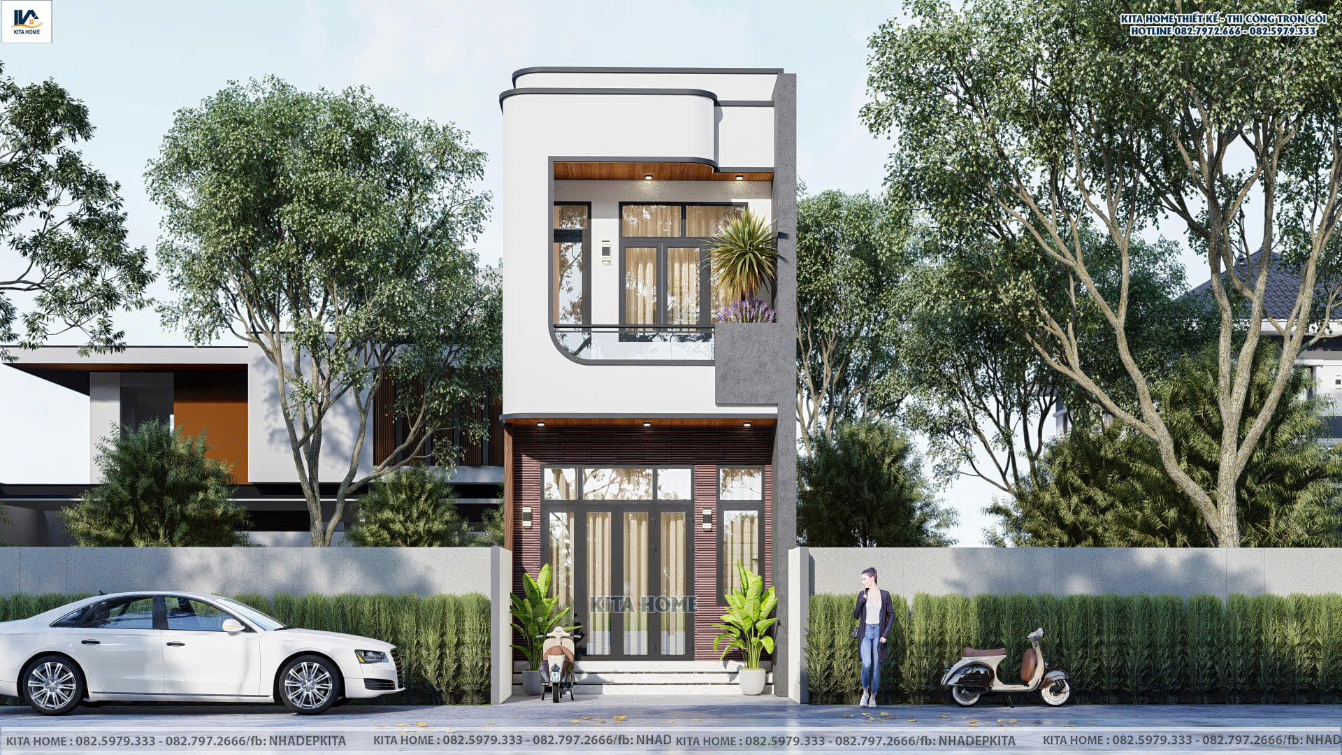 nhà phố 2 tầng