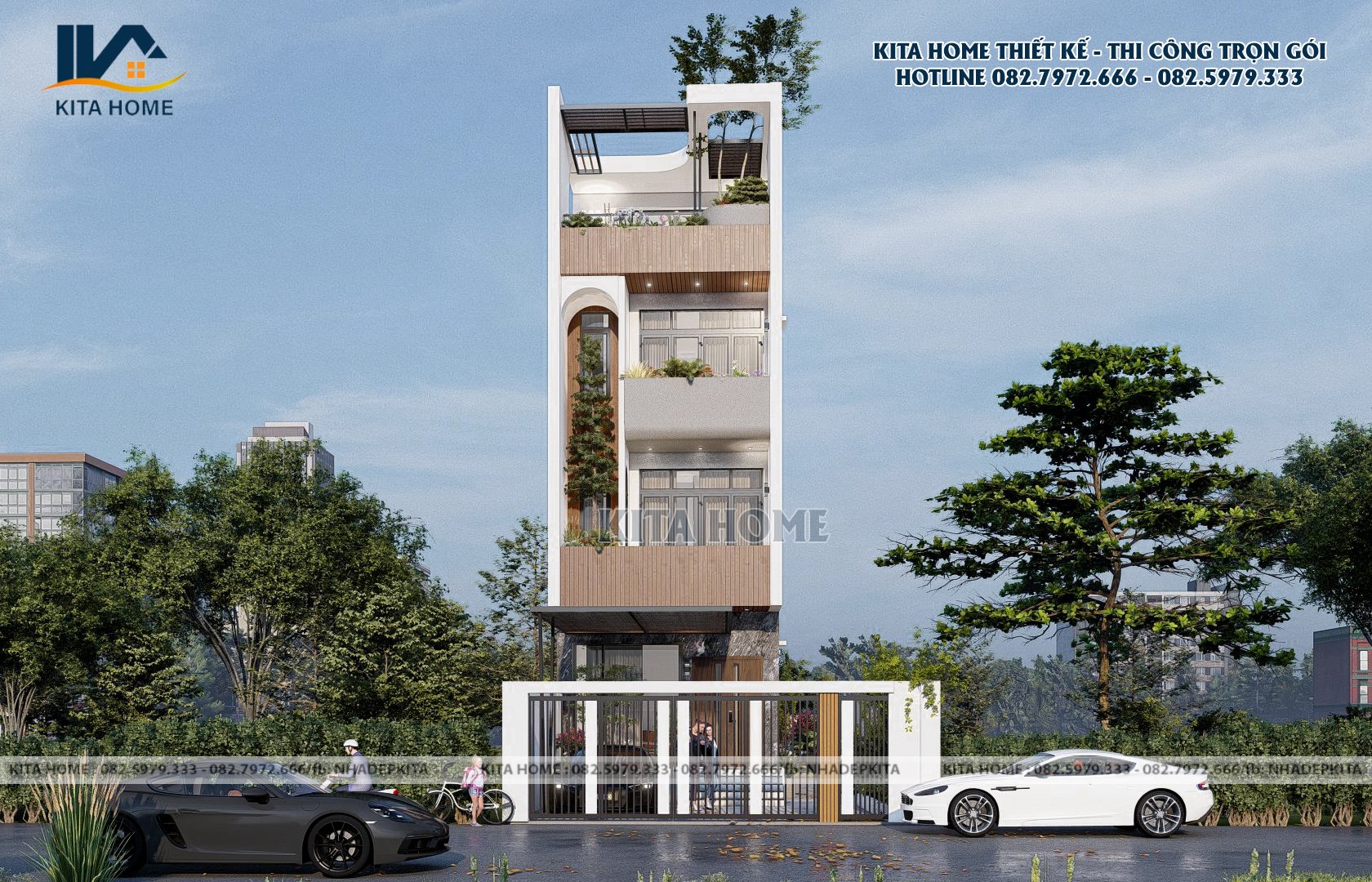 Nhà phố 4 tầng