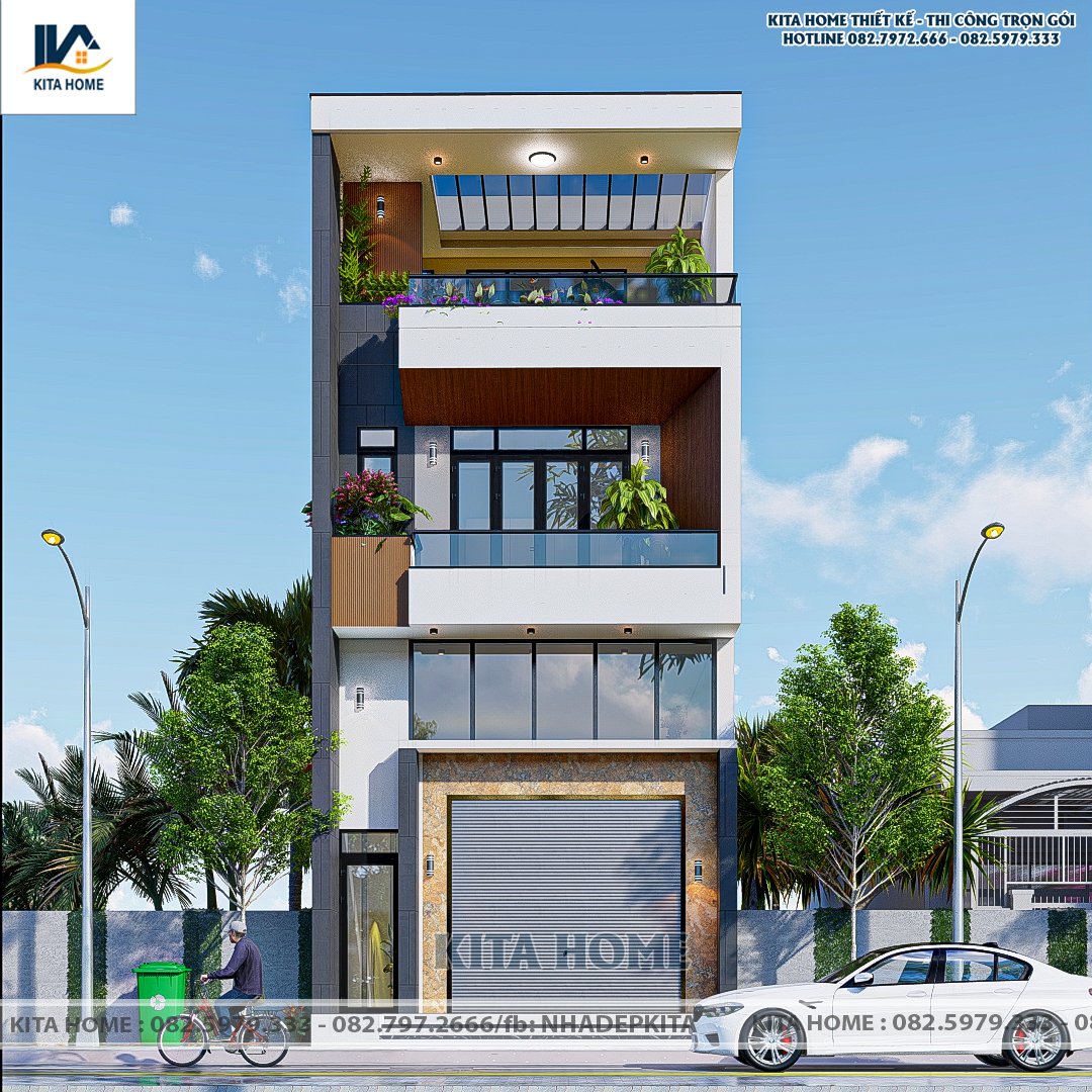 Nhà phố 4 tầng