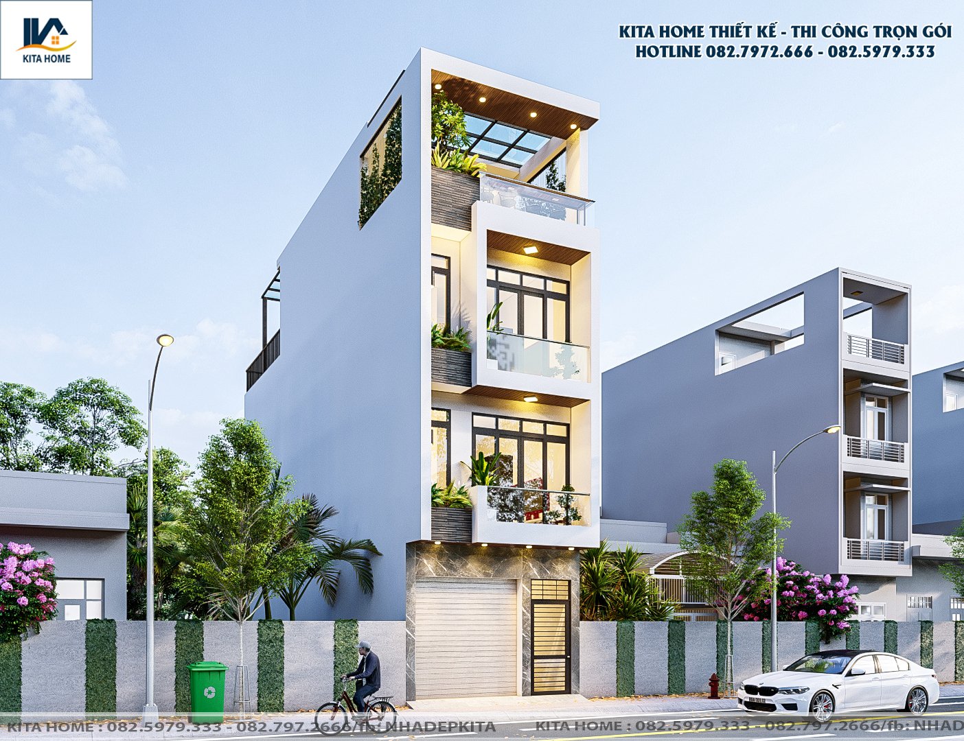 Nhà phố 4 tầng anh Trọng Đan Phượng, Hà Nội