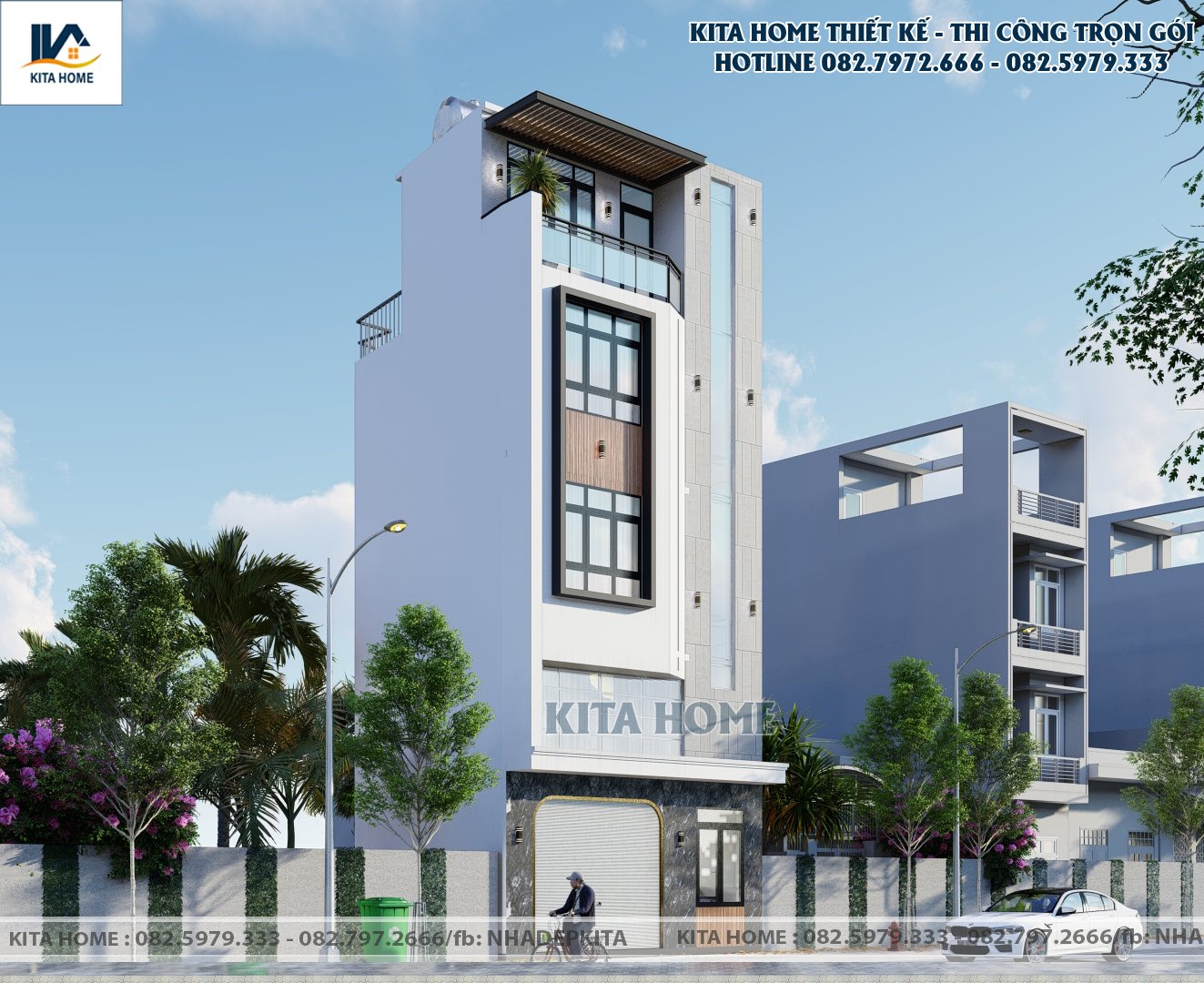 Nhà phố 4 tầng