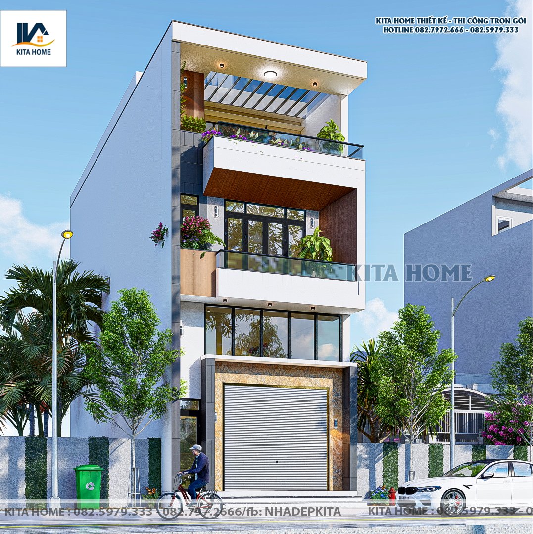 Nhà phố 4 tầng
