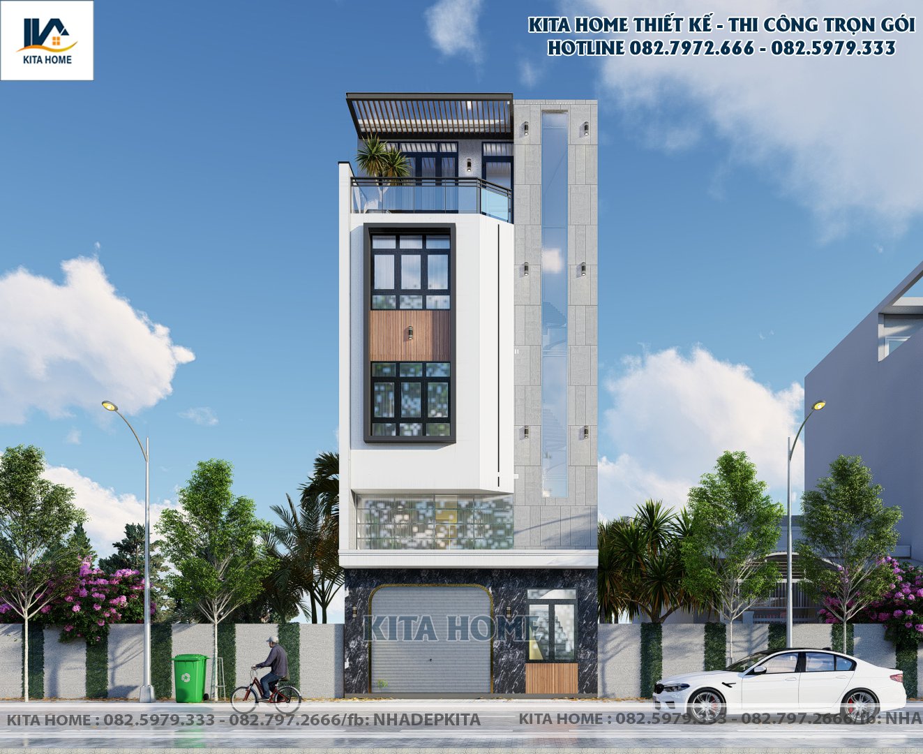 Nhà phố 4 tầng
