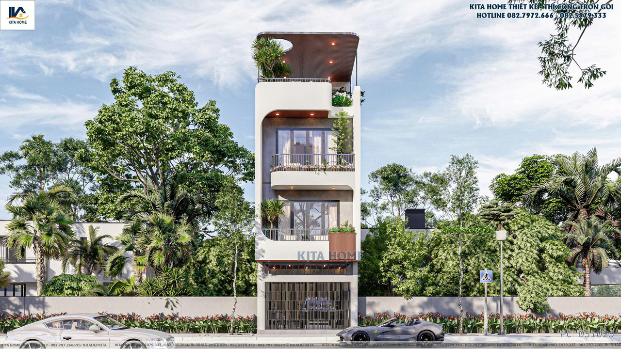 Nhà phố 4 tầng