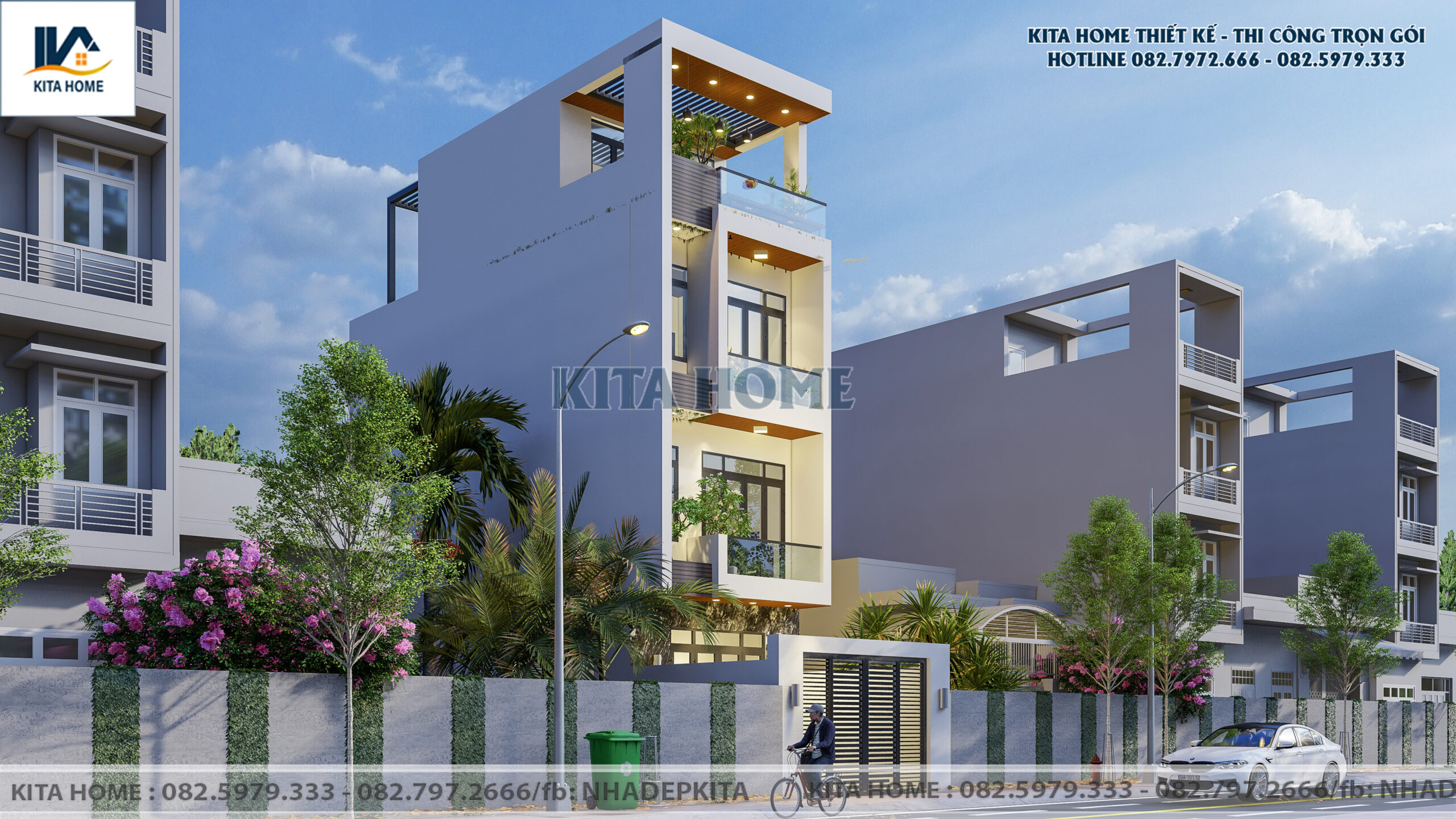 Nhà phố 4 tầng