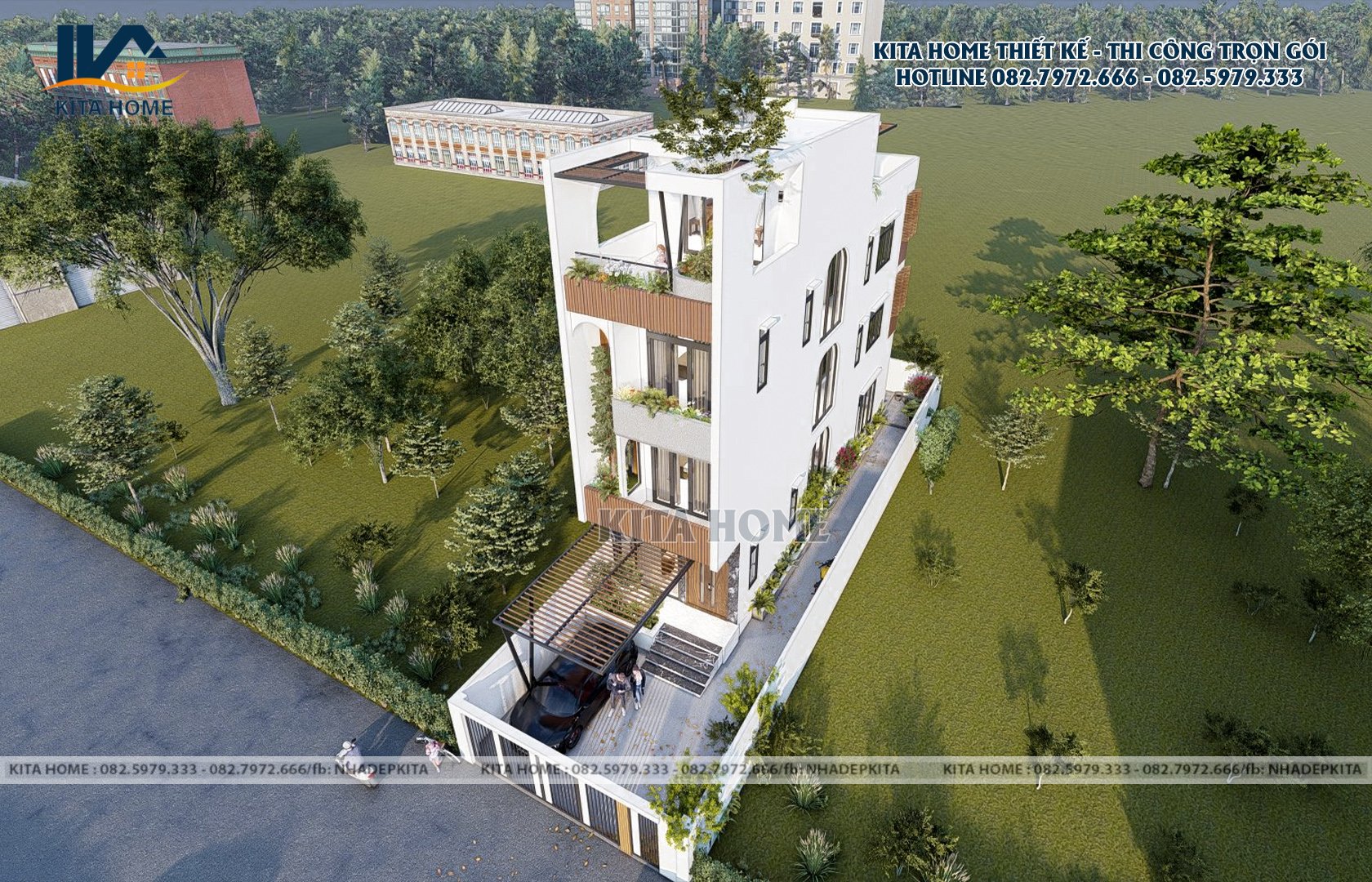 Nhà phố 4 tầng