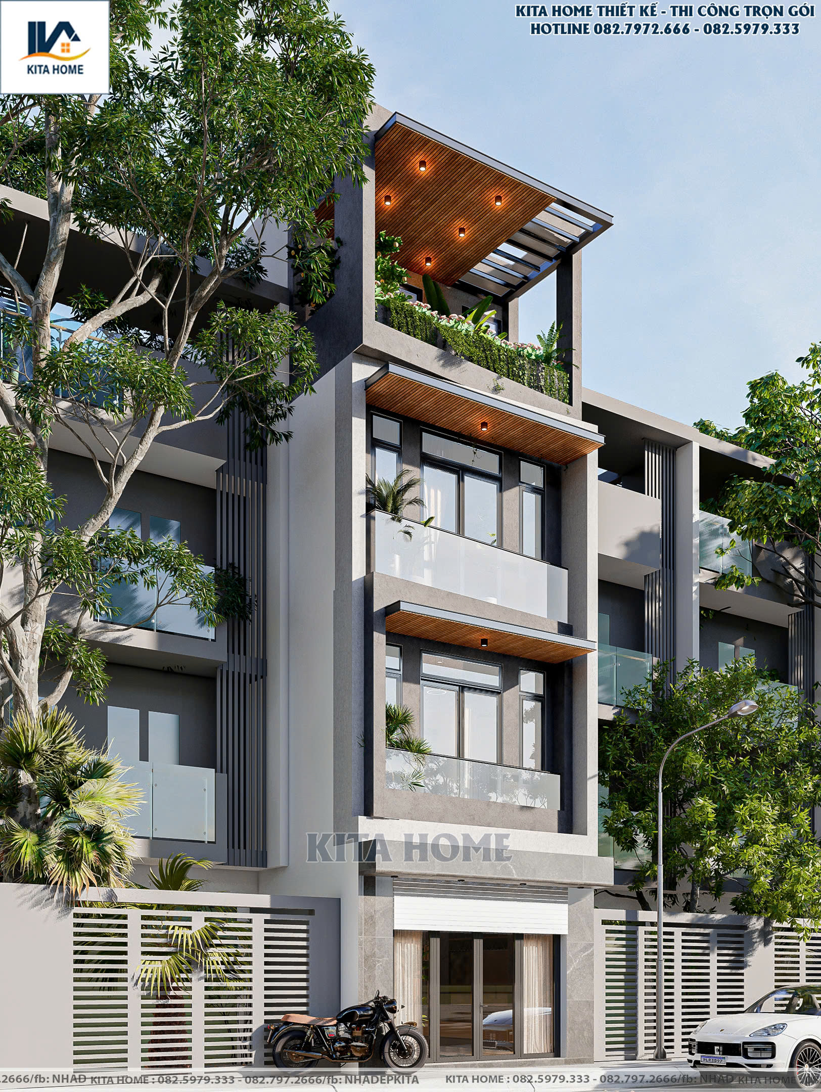 Nhà phố 4 tầng