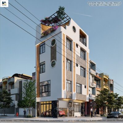 nhà phố 5 tầng