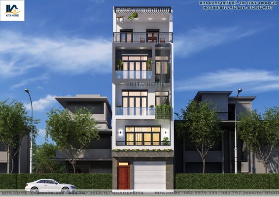 Nhà phố 5 tầng