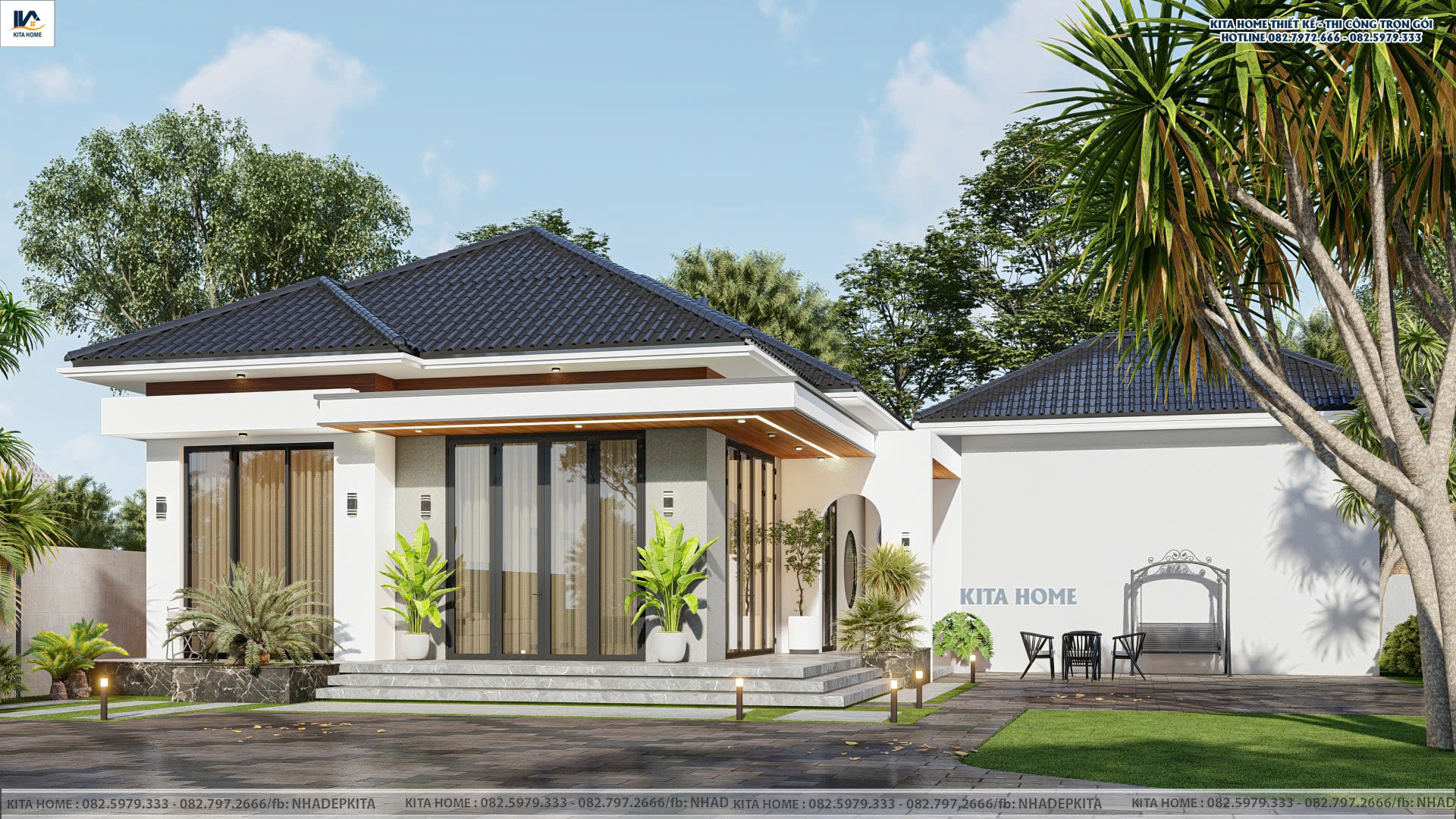nhà vườn mái Nhật