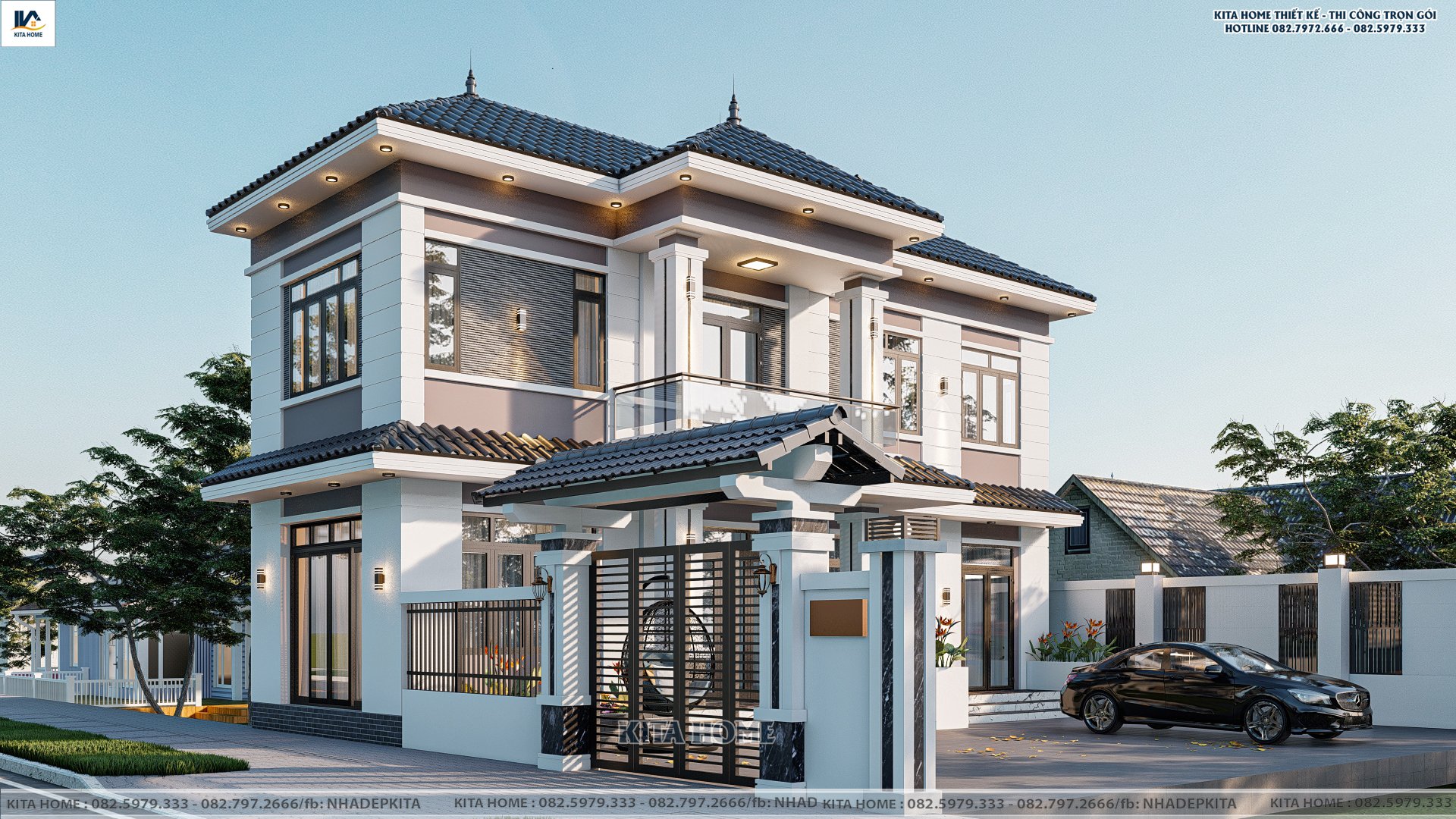 2 tầng mái Nhật