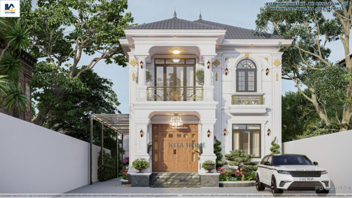 Nhà mái Nhật 2 tầng hiện đại
