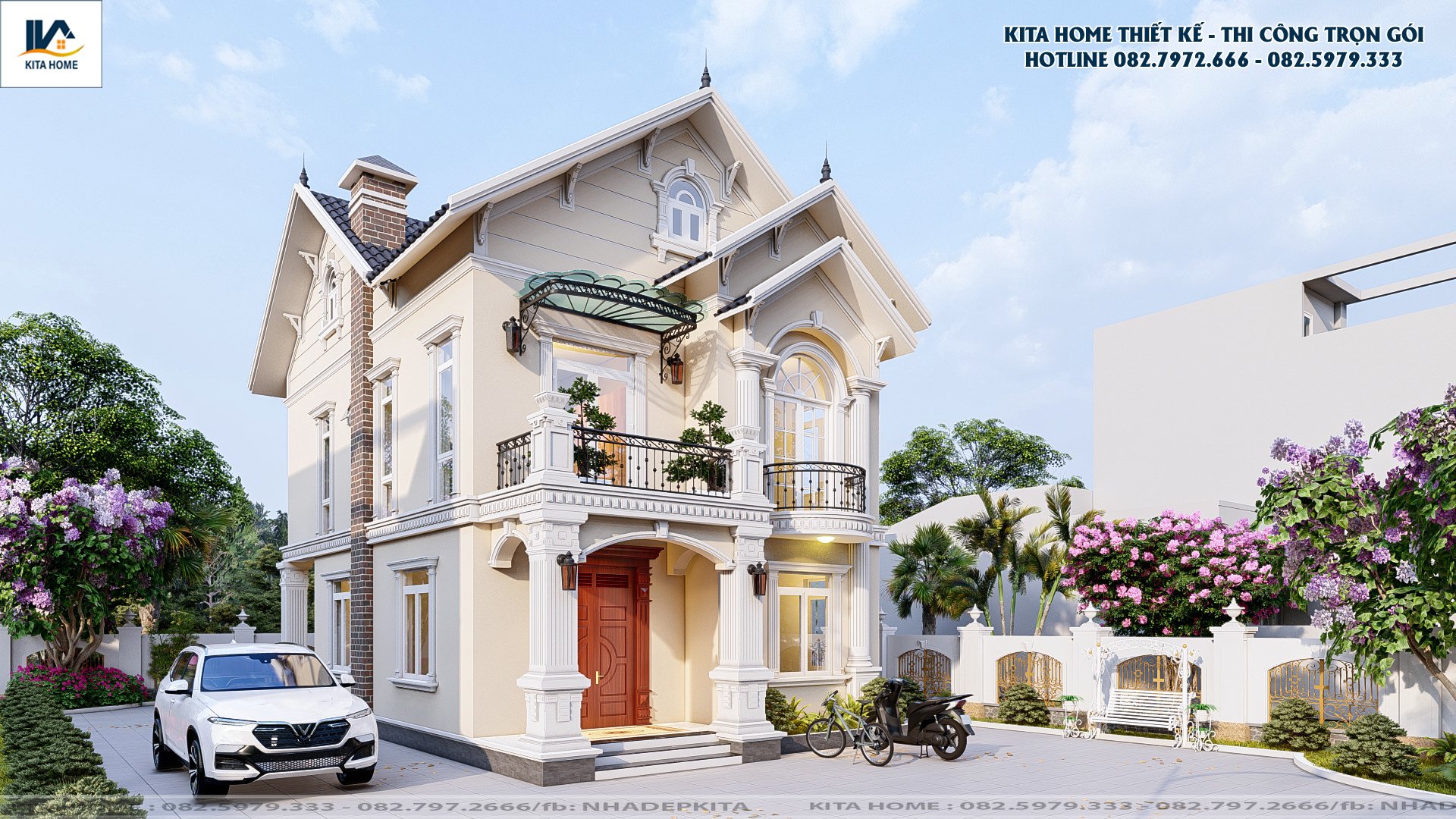 Nhà mái Thái 2 tầng