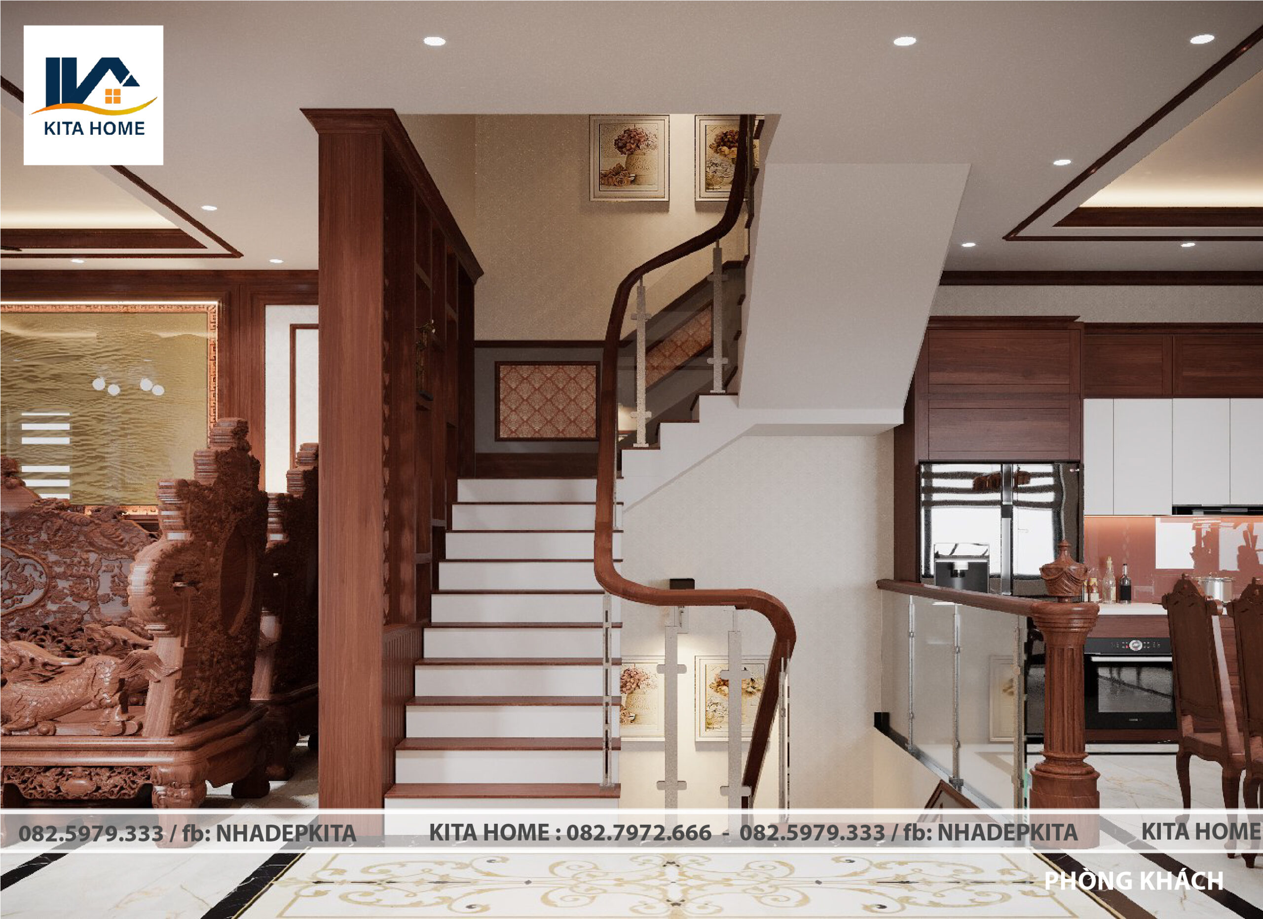 Thiết kế phòng thờ gỗ truyền thống
