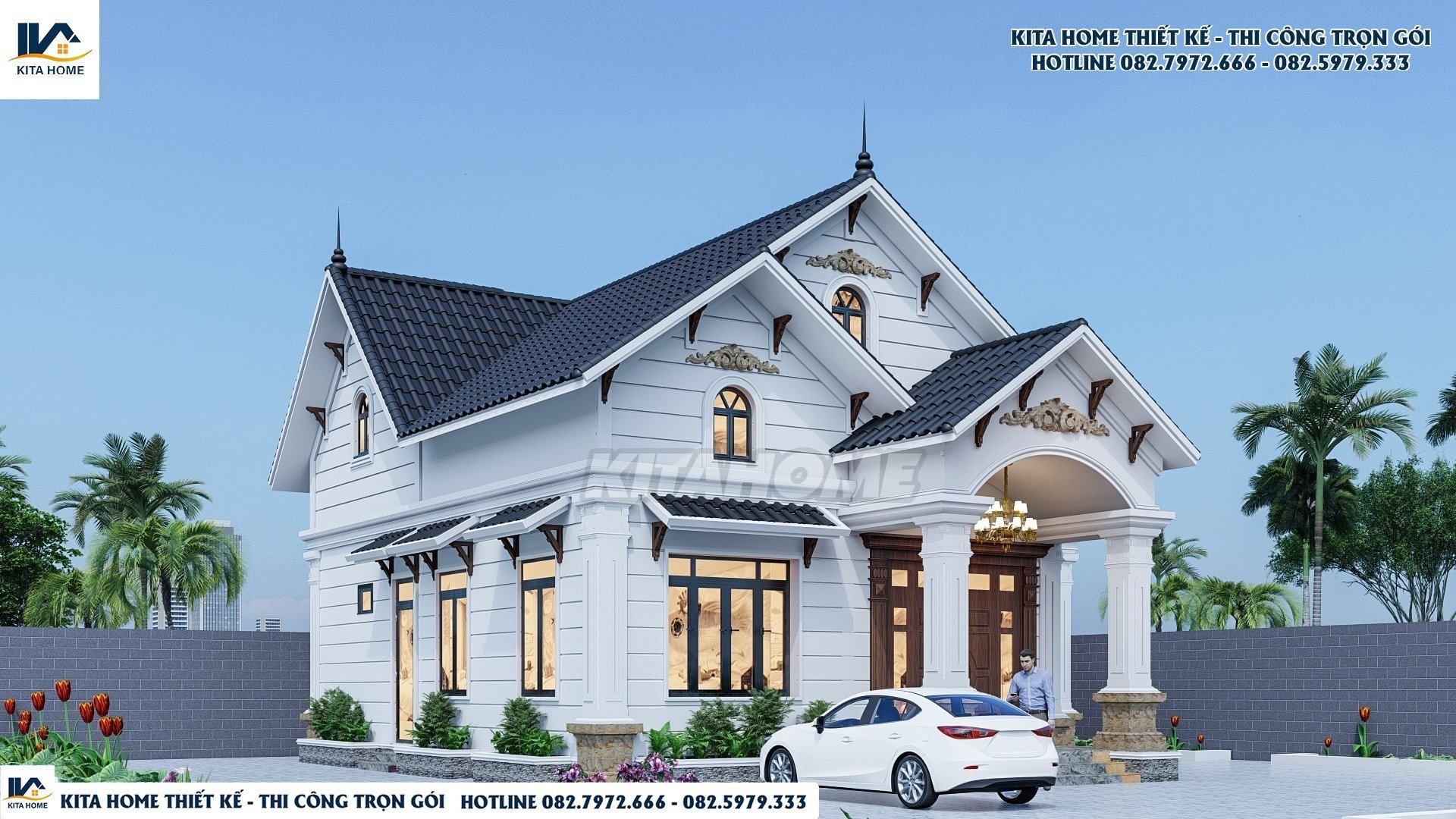 Nhà vườn mái Thái 1 tầng