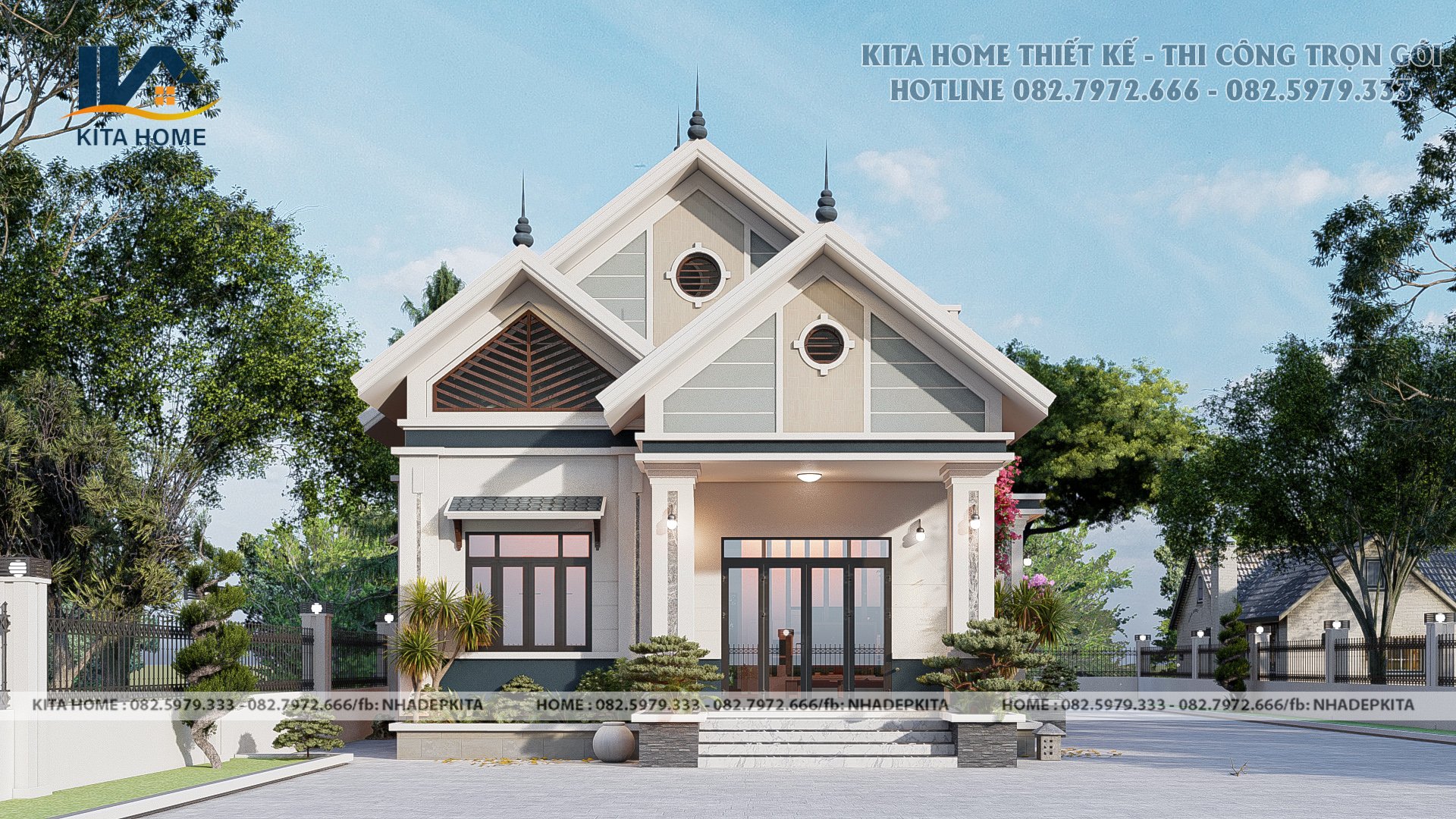 Nhà vườn mái Thái cấp 4