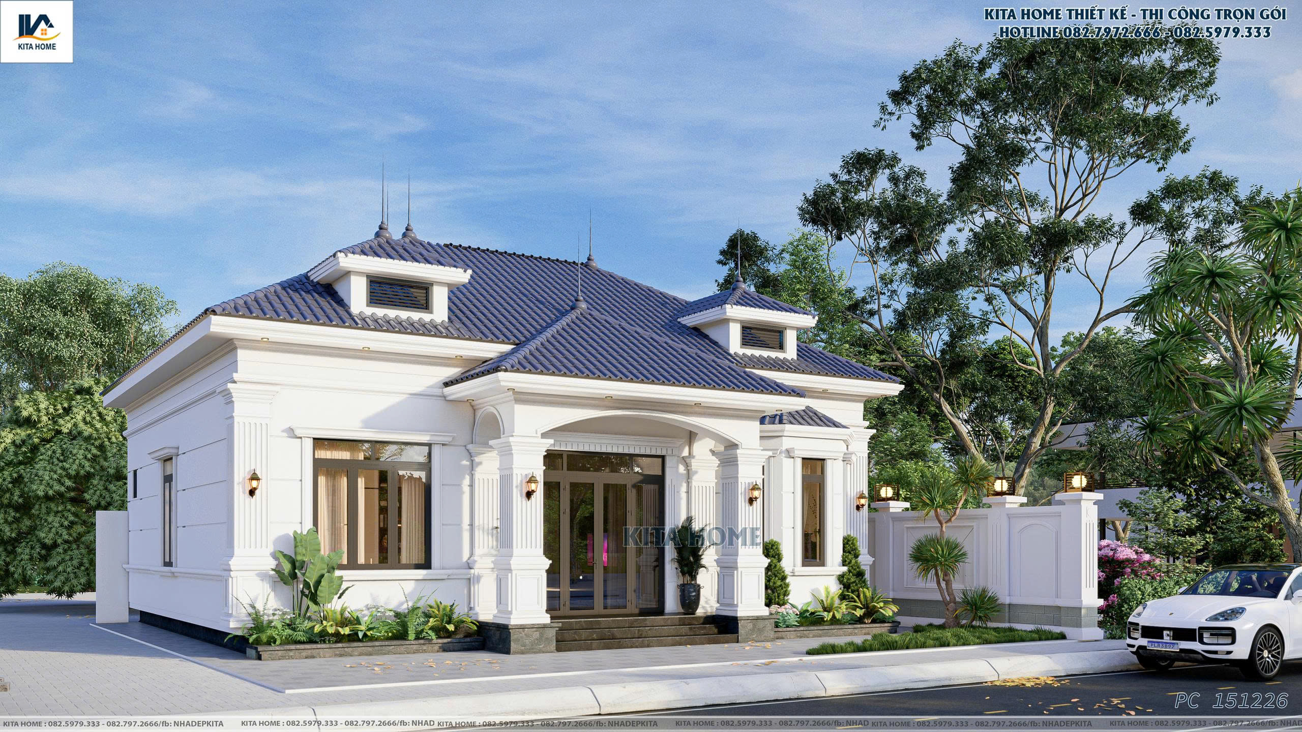 Nhà vườn mái Nhật cấp 4 của Anh Chiến tại Thanh Hóa