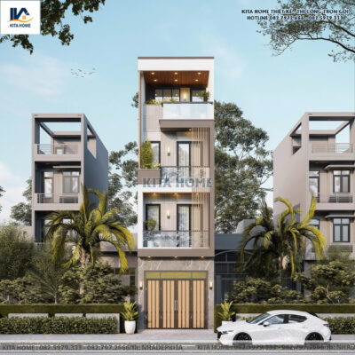 Nhà phố 4 tầng hiện đại của chị Hậu tại Mê Linh