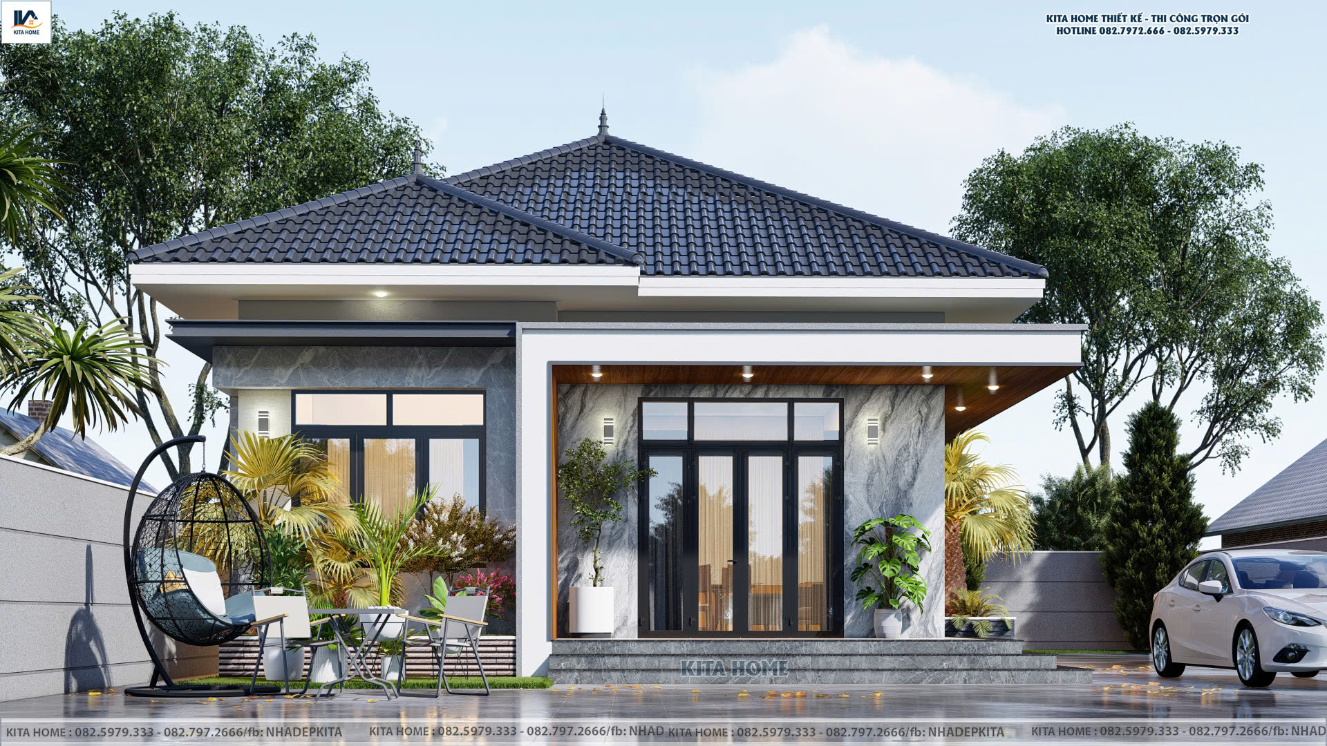 Nhà vườn mái Nhật gia đinh Anh Kết - Nghệ An