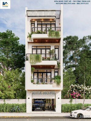 Mẫu Ngoại Thất Nhà Phố 4 Tầng Hiện Đại Tại Chương Mỹ | Kita Home
